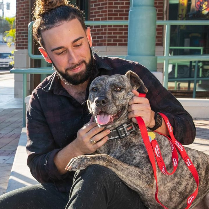 man and dog